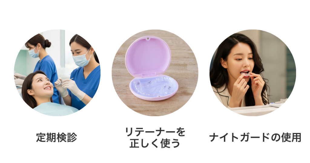 マウスピース矯正の後戻り予防習慣｜保定・歯ぎしり対策・定期検診のポイントまとめ