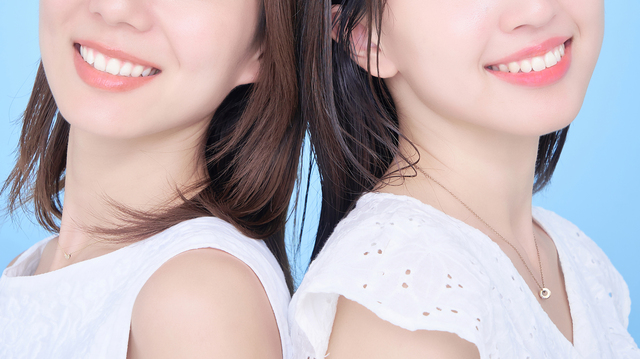 マウスピース矯正後の口元と笑顔