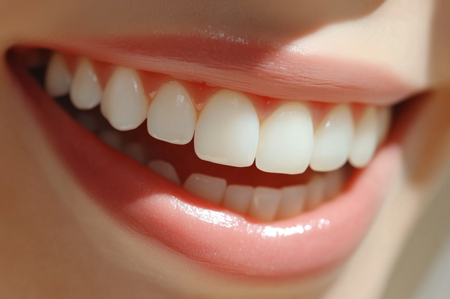 オルソべニアを使った自然な前歯の完成図